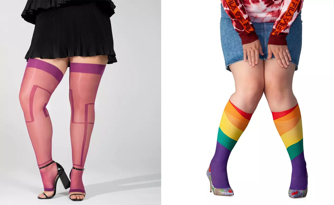 Creating comfortable, fashionable plus-size hosiery like you see here offers brands/retailers an amazing growth opportunity.